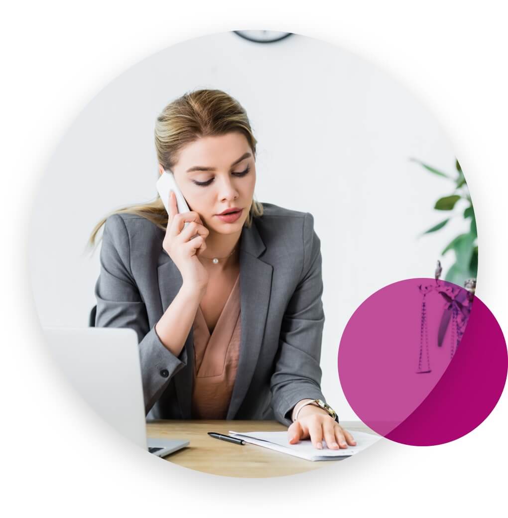 Woman speaking to someone over the phone